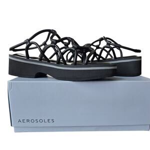 Aerosole Chaya Black Sandal Size 9M New